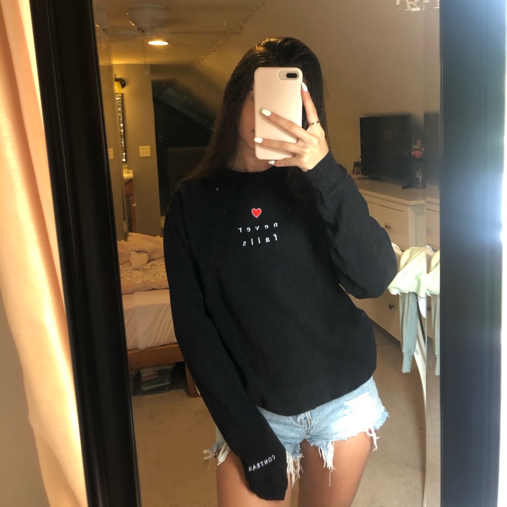 Black crew neck